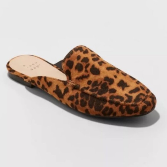 a ne Shoes - A New Day Leopard Mules NWT